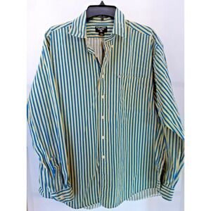 Ralph Lauren Jeans Co. Men's 100% Cotton‎ Long Sleeve Shirt | Striped  | Size L
